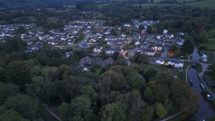 dusk shot taken by Mini 4 Pro drone