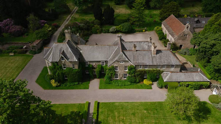 aerial photography of big house